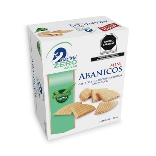 12 Pzas Abanico Mini Coco Zero 150g